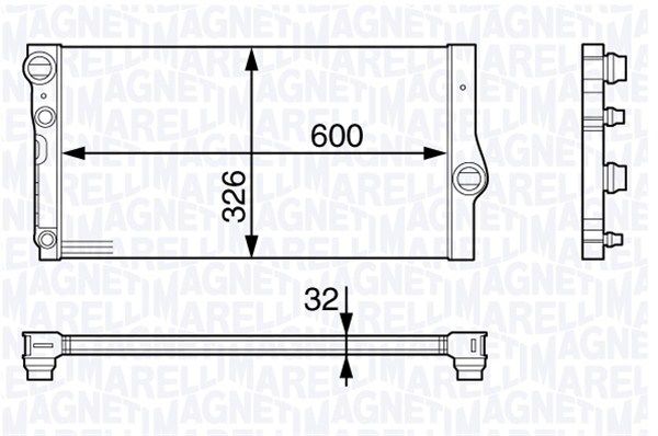 MAGNETI MARELLI Радиатор, охлаждение двигателя 350213140500